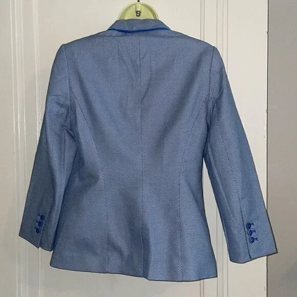 The Limited blue & white‎ blazer/jacket with 3/4 sleeves - Picture 6 of 12